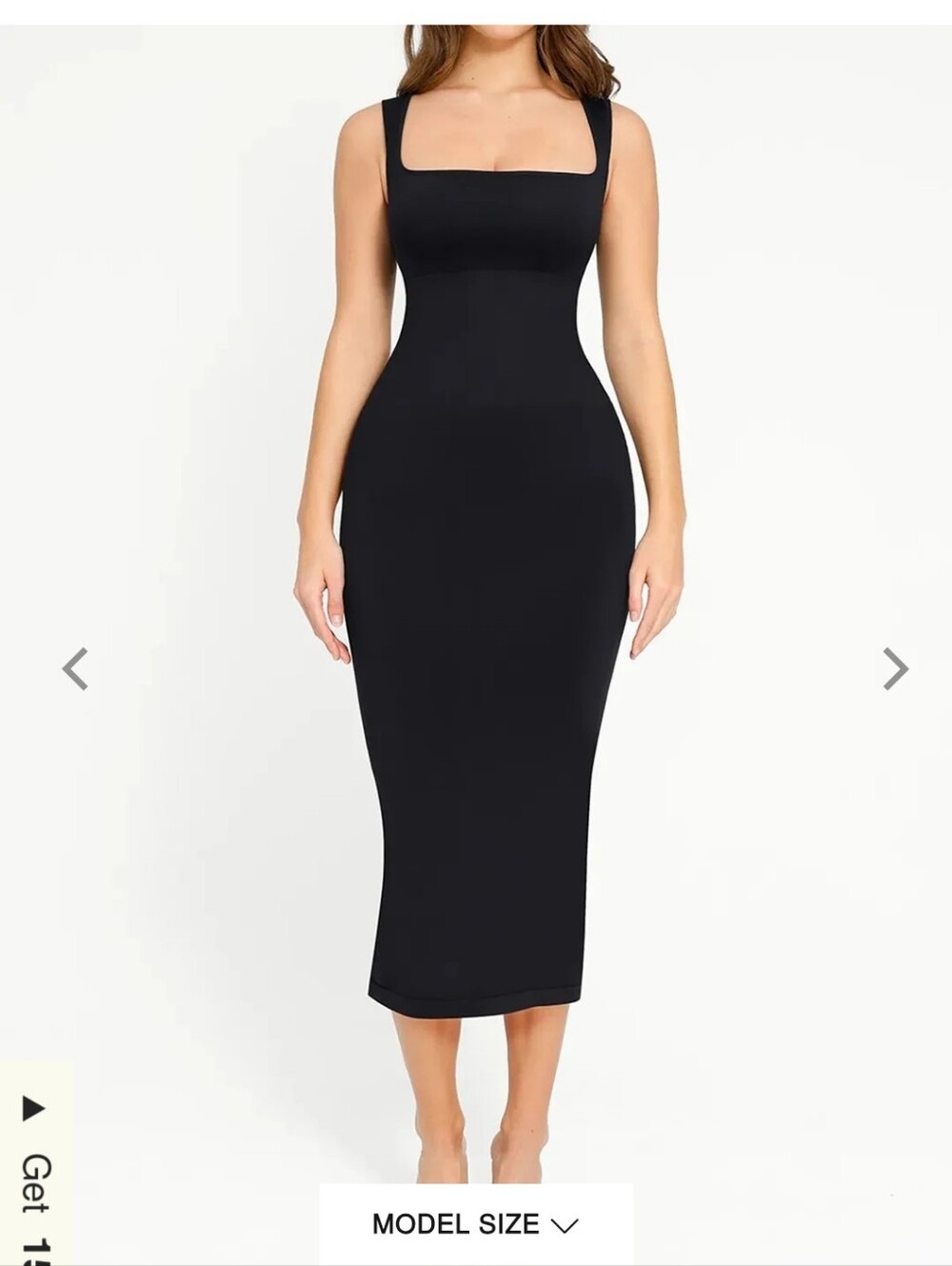 Popilush Shapewear Sleeveless Square Neck Slimming Seamless Dress NWT